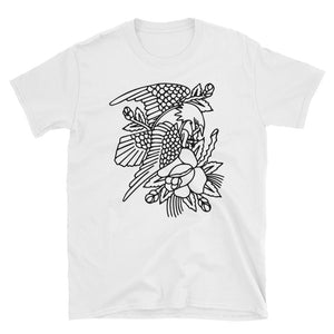 Traditional Eagle and Flower Short-Sleeve Unisex T-Shirt