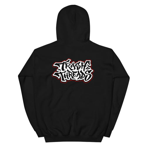Trash Threads Graffiti Logo Hooded Sweatshirt